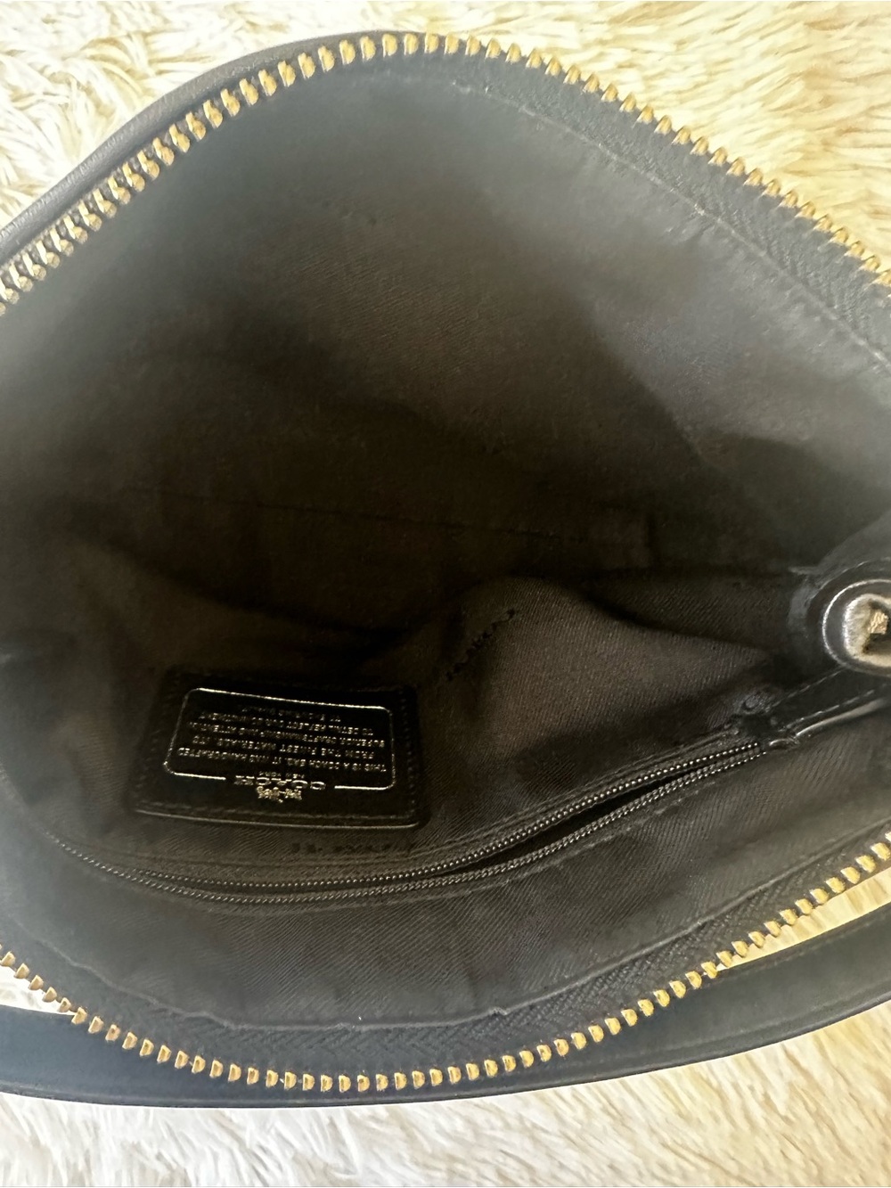 Coach Charley Signature Canvas Shoulder Bag Charcoal Black Small Zip Purse - Picture 12 of 15
